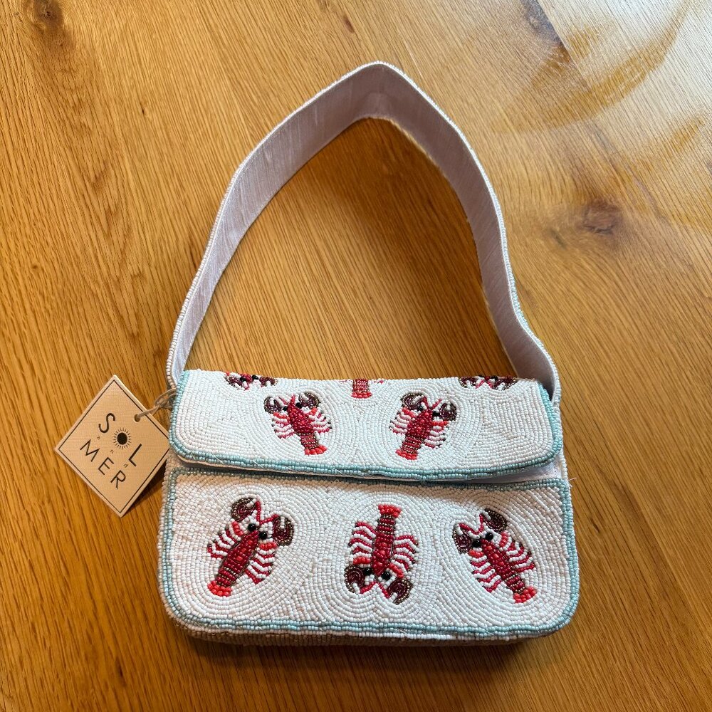 Lobster beaded bag, Sol and Mer, NWT